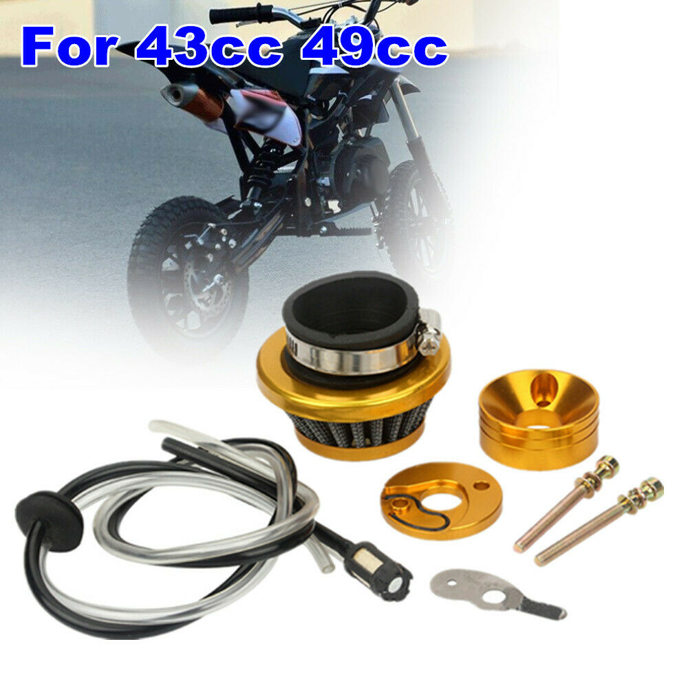 Motorcycle Bikes Modificate Air Filter Kit Fuel Line Gasket For 43cc 49cc Engine