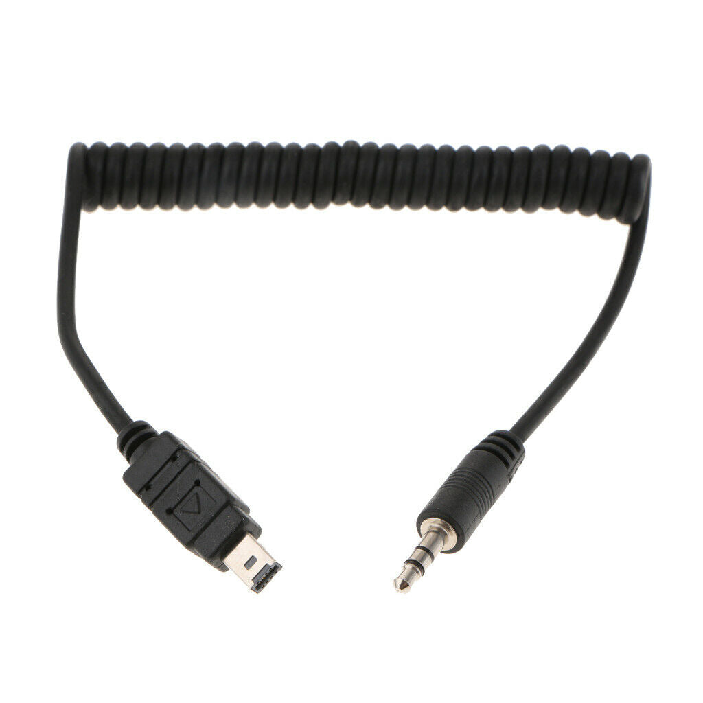 3.5mm to MC-DC2 N3 Remote Control Shutter Release Cable Coiled Cord for