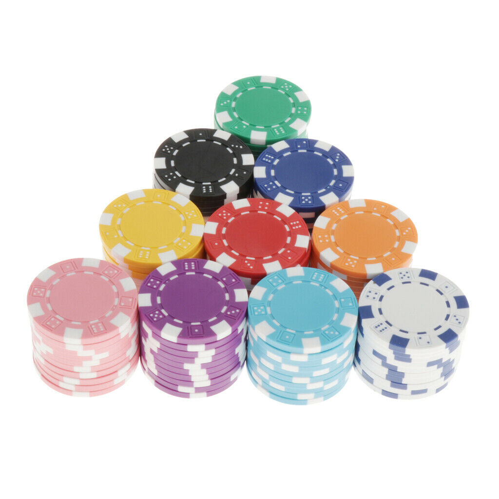 100pcs 4cm Casino Supply Board Games Blank Chips Token Party Table Game