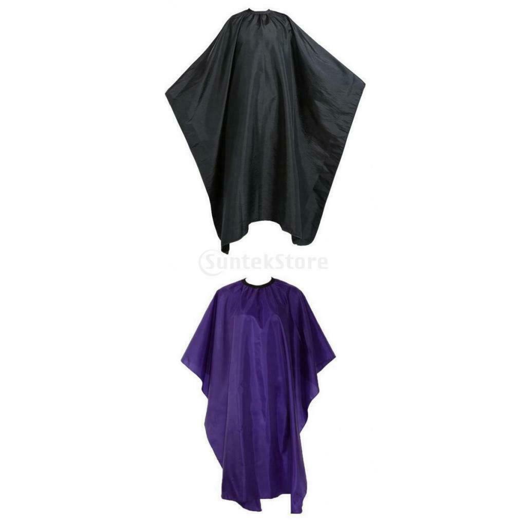 2Pieces Large Barber Gown Hairdresser Hair Cutting Cape Polyester for Adults