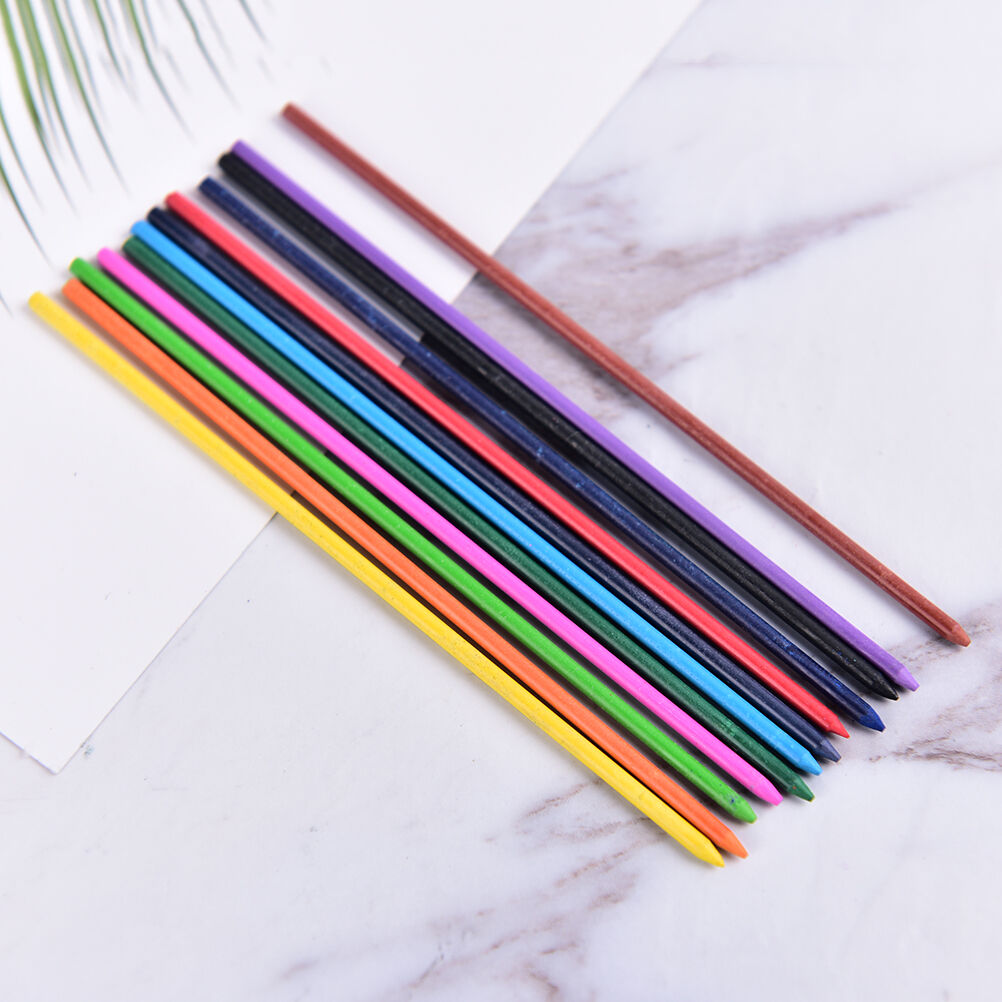 2.0mm 2B Colored Pencil Lead 2mm Mechanical Clutch Refill Holder 12 Colors SetDD