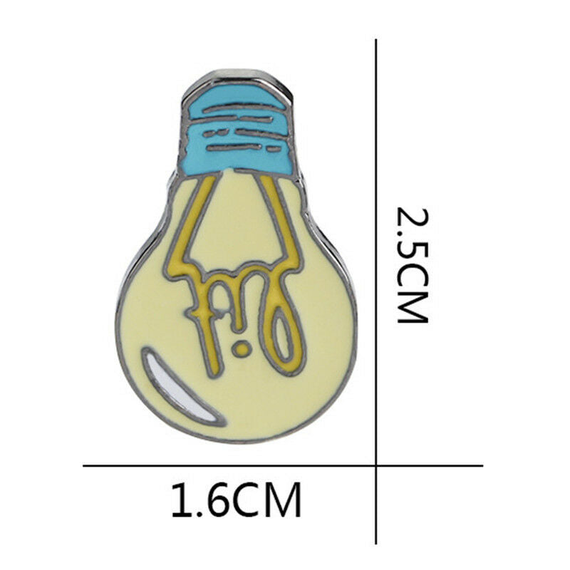 Cartoon Light Bulb Brooch Pin Enamel Brooch Corsage Jacket Badge Jewelry G.l8
