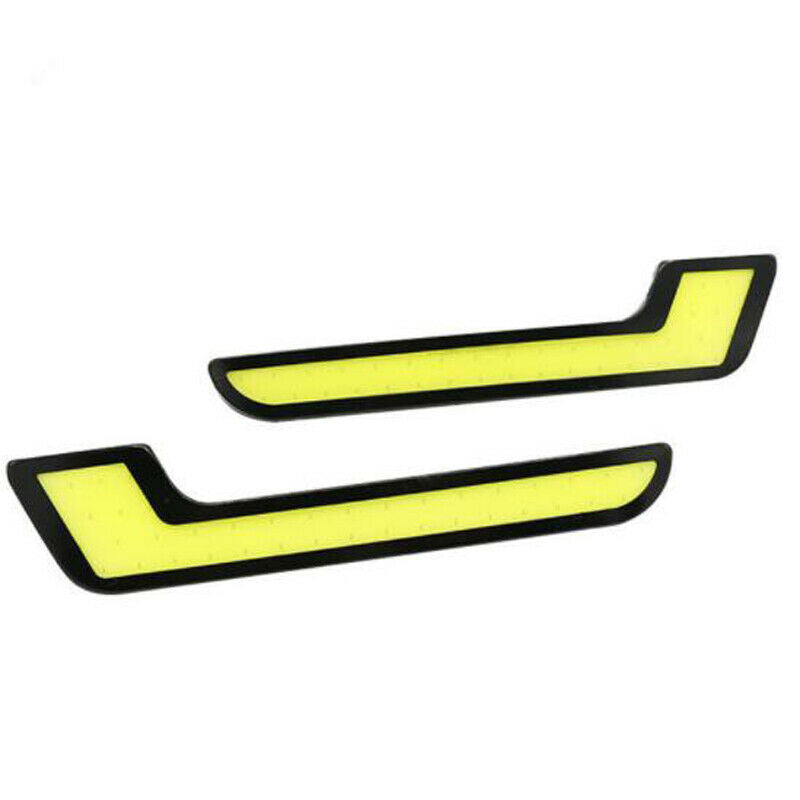 1Pair L Shape COB White LED Light Car Daytime Running Driving Light DRL Lamp 12V