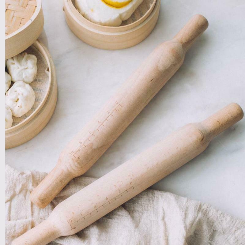 Classic Wooden Rolling Pin Fondant Pizza Pastry Cooking Cookies Kitchen Tool