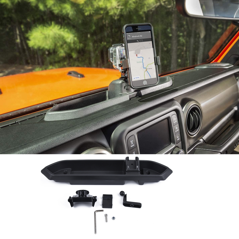 For Jeep Wrangler JL Multi-function Organizer Box+Mobile Phone Holder Accessory