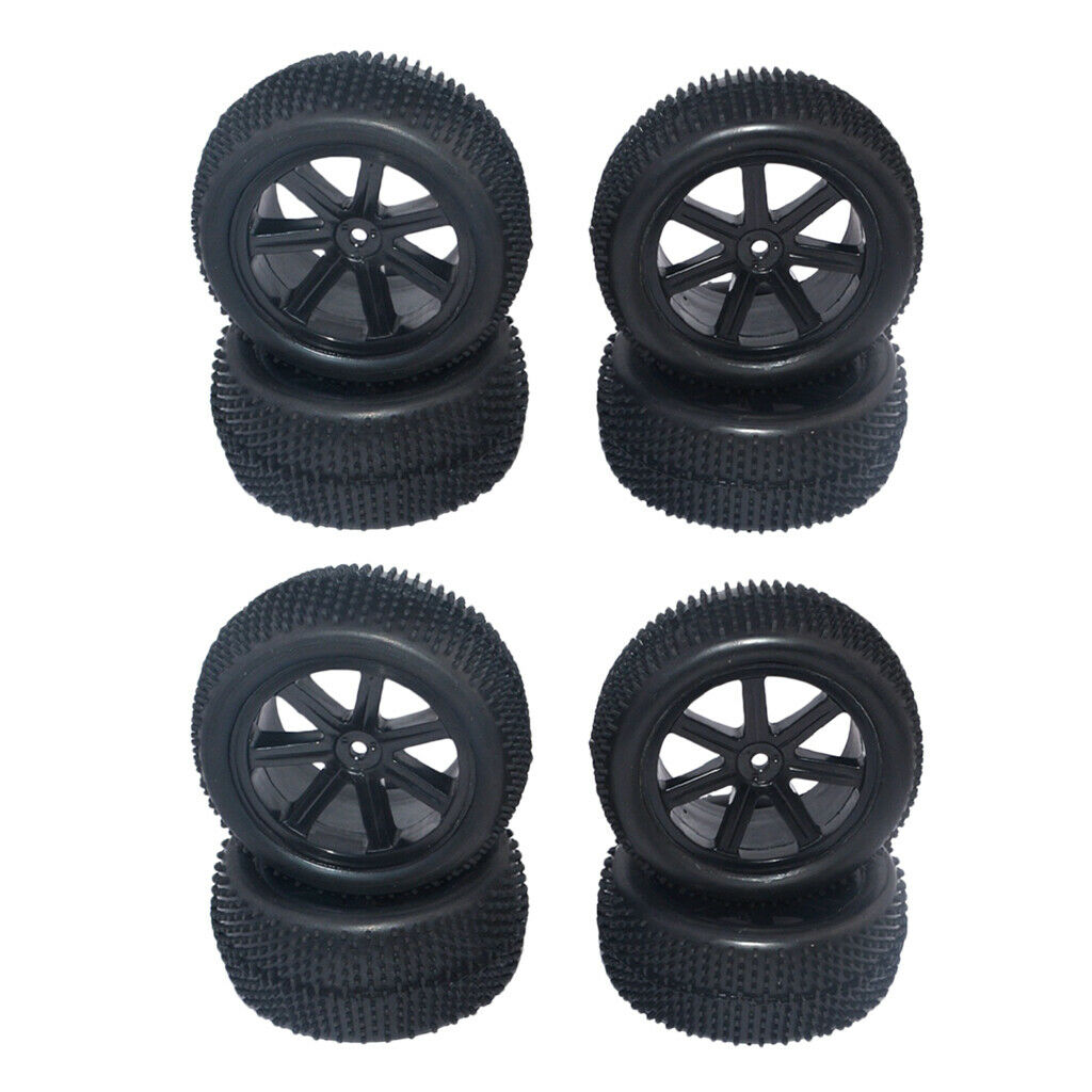 8Pcs/Set Nylon RC Car 1/10 Buggy Wheel Rims & Tyres for Kyosho HPI 85mm OD