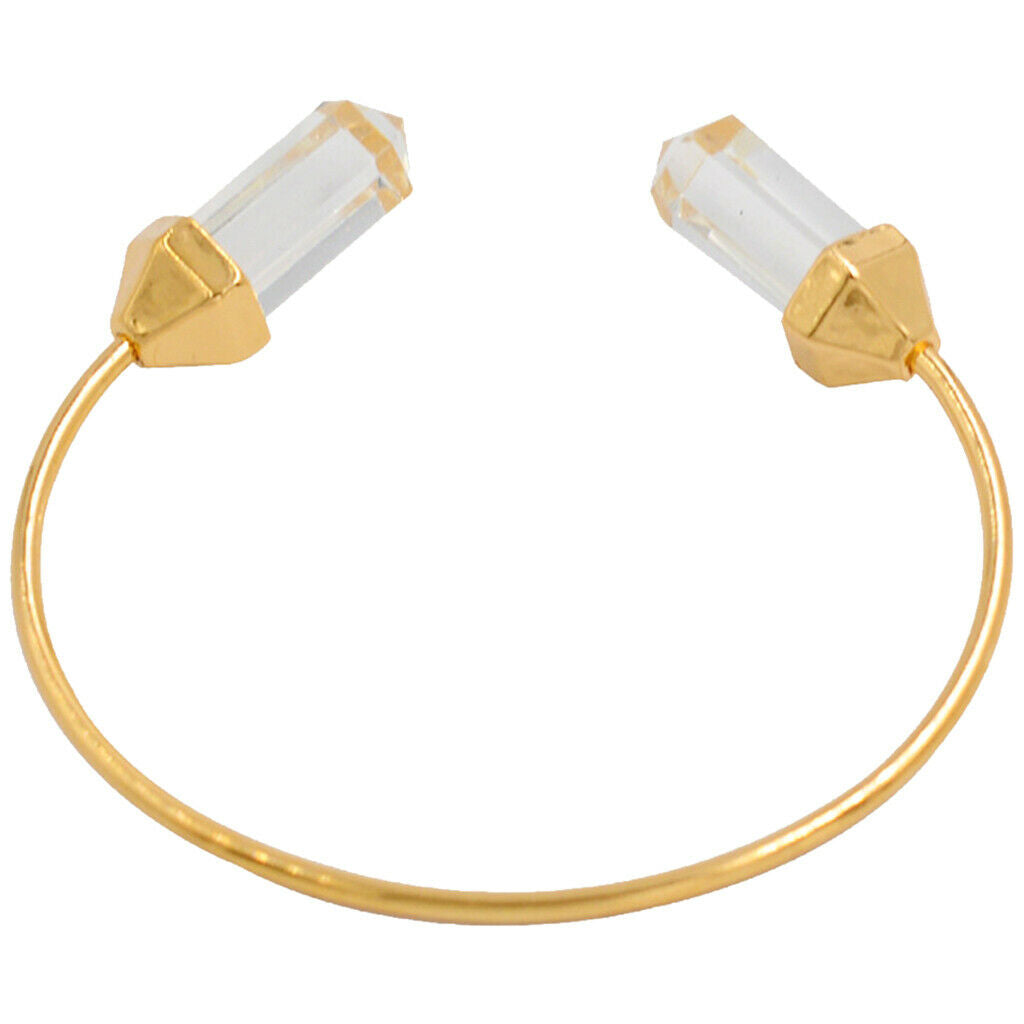 Chic Hex Cylinder Bracelet Women Open Bangle Jewelry Gifts for Women Golden