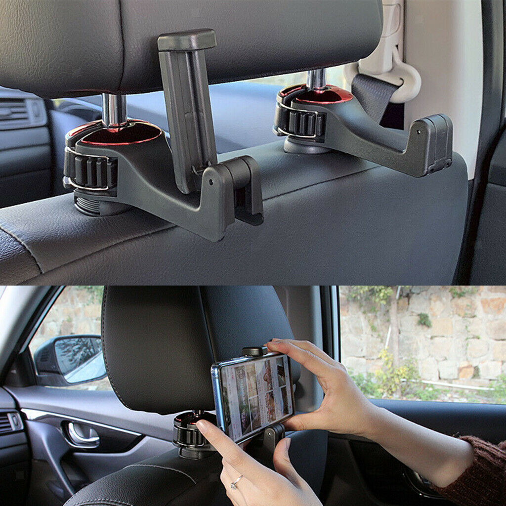 Multifunction Car Seat Back Hook with Phone Holder Hanger for Bag Purse