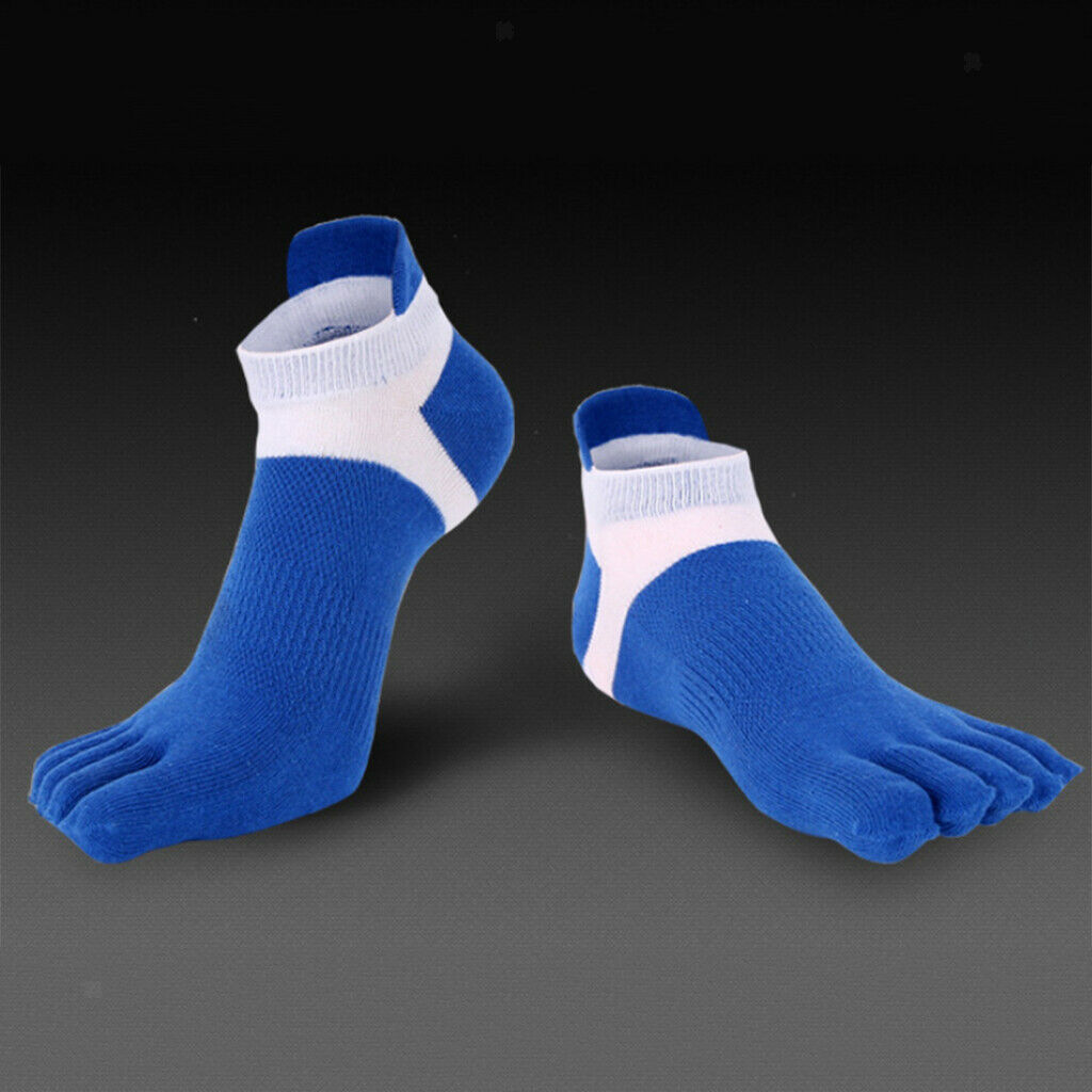 4x Unisex Five Toe Socks Net No Show Sports Five Finger Crew Socks Casual