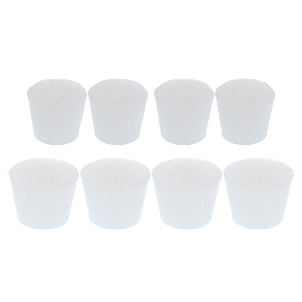 8pcs Clear Glassware Silicone Stopper Wine Bottle Bung Airlock Home Accs