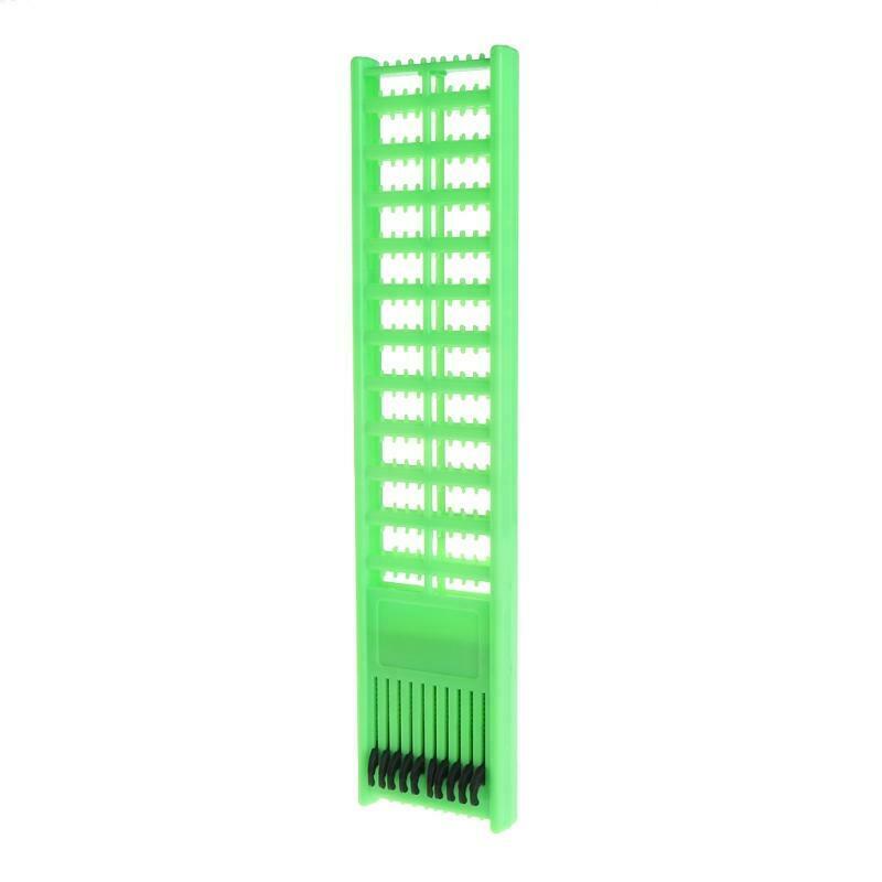 1PC Fishing Rig Board Plastic Double Side Spring Hooks Storage Catch Holder