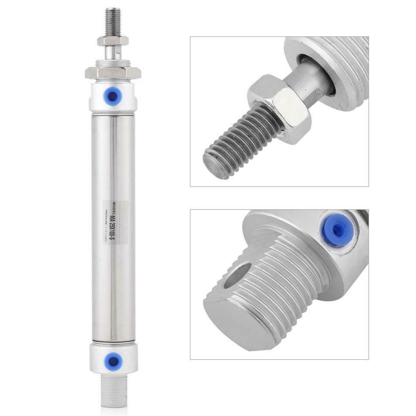 Mini Air Cylinder Stainless Steel Mini Pneumatic Cylinder 25mm Bore 100mm Stroke