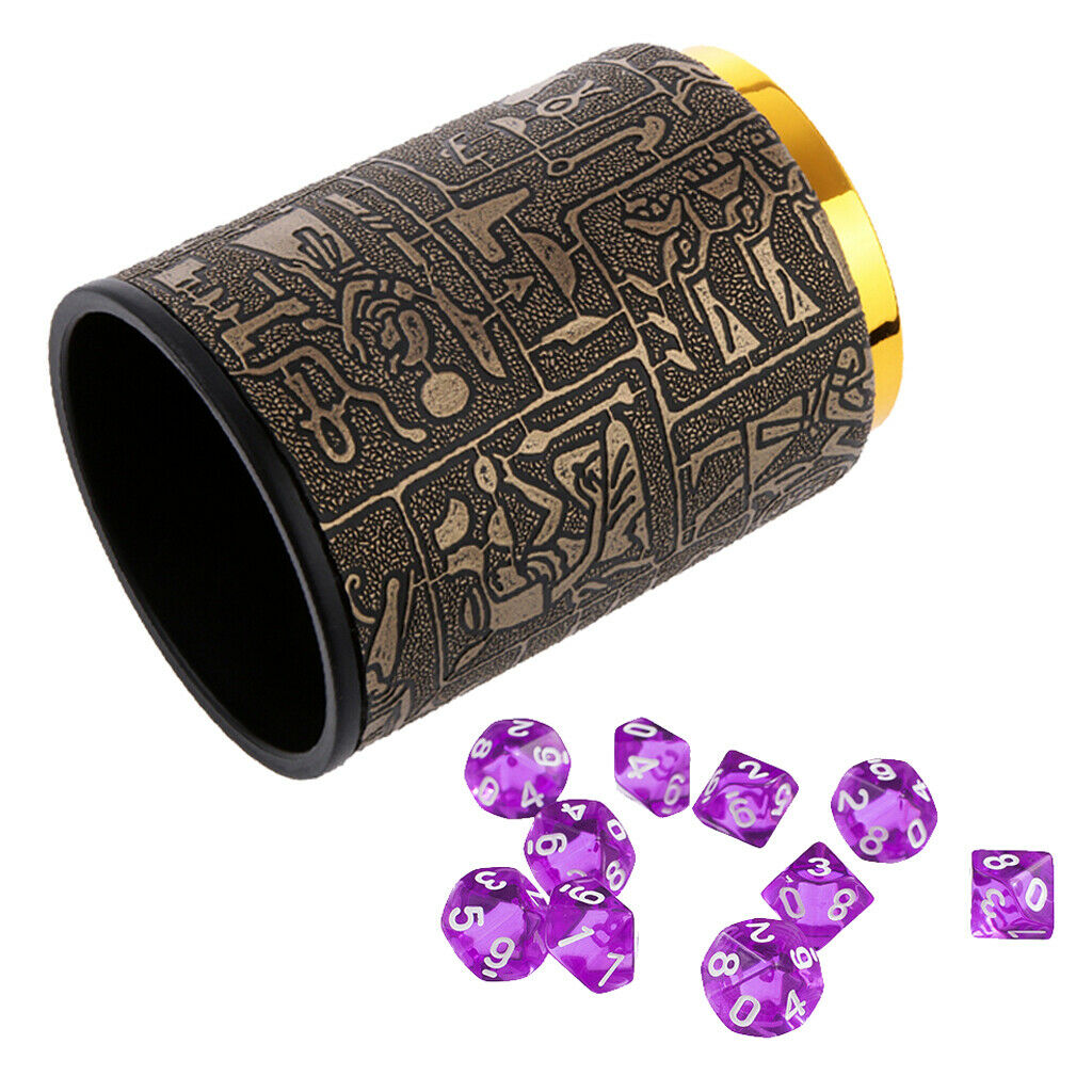 10 Pieces Ten Sided Game Dice Cup Dice for Dragon Dungeons Toys  Acrylic 30mm