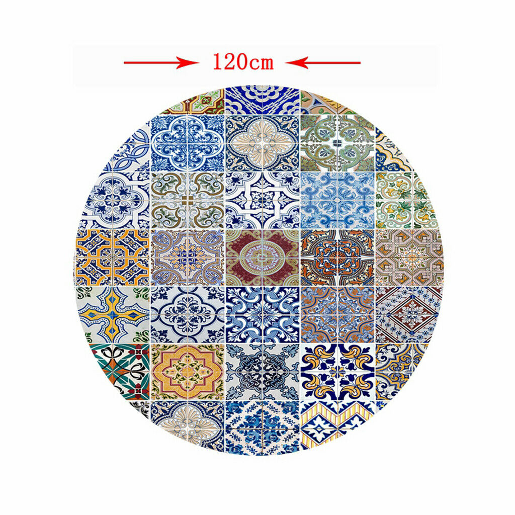 3X Non-slip Round Table Cover Table Cloth Decor J - 120cm (48 Inch)