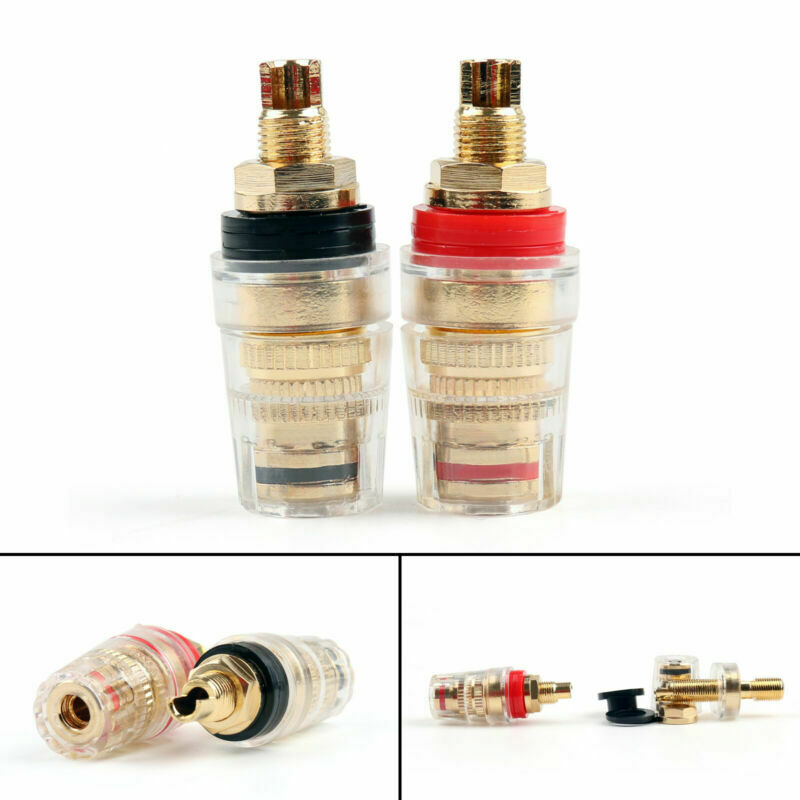 4 Pcs Pure Copper Binding Post For Amplifier Speaker 4mm Banana Plugs B5