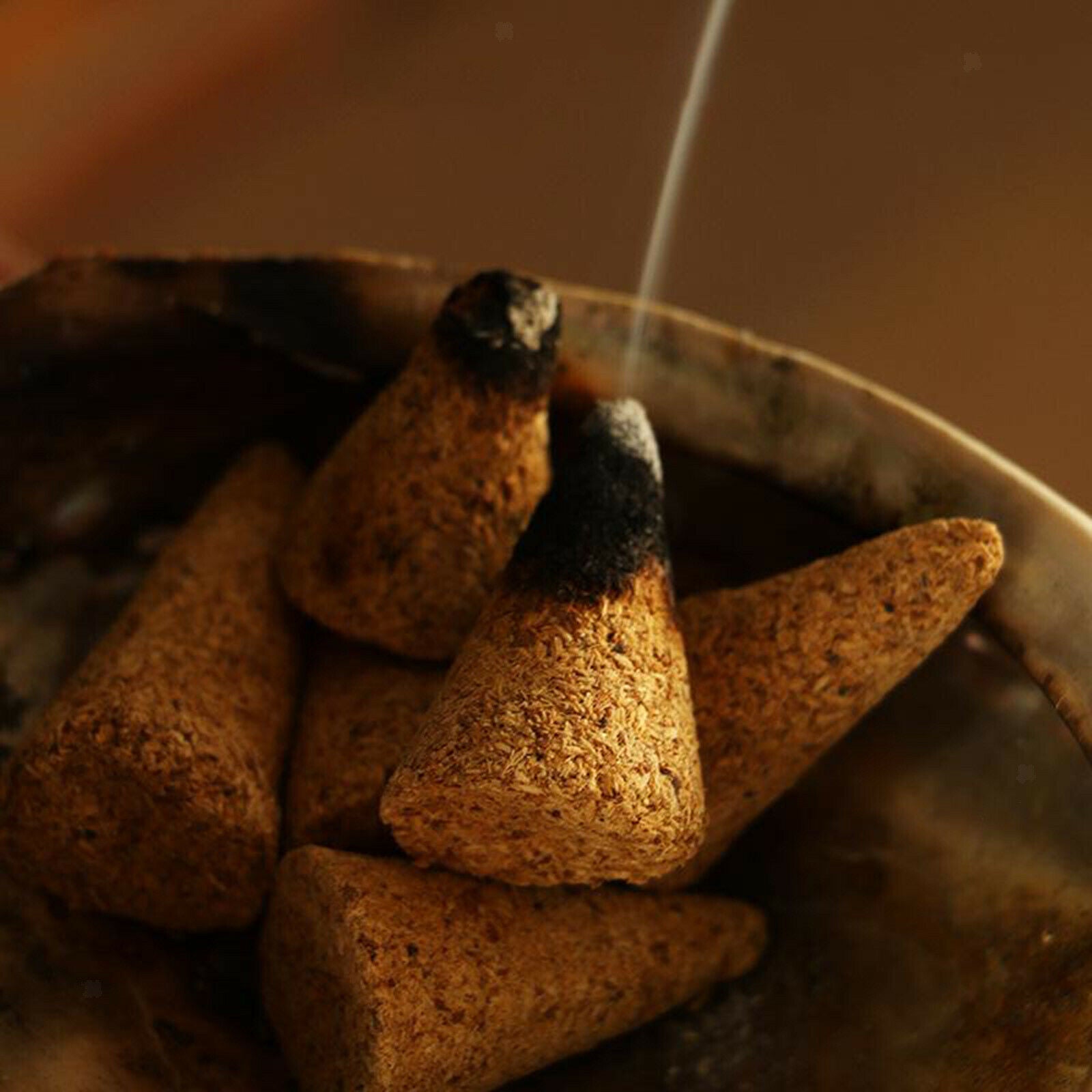 Wooden Ash Catcher for Cone Incense Burner Stick Candle Wax Holder Home Use