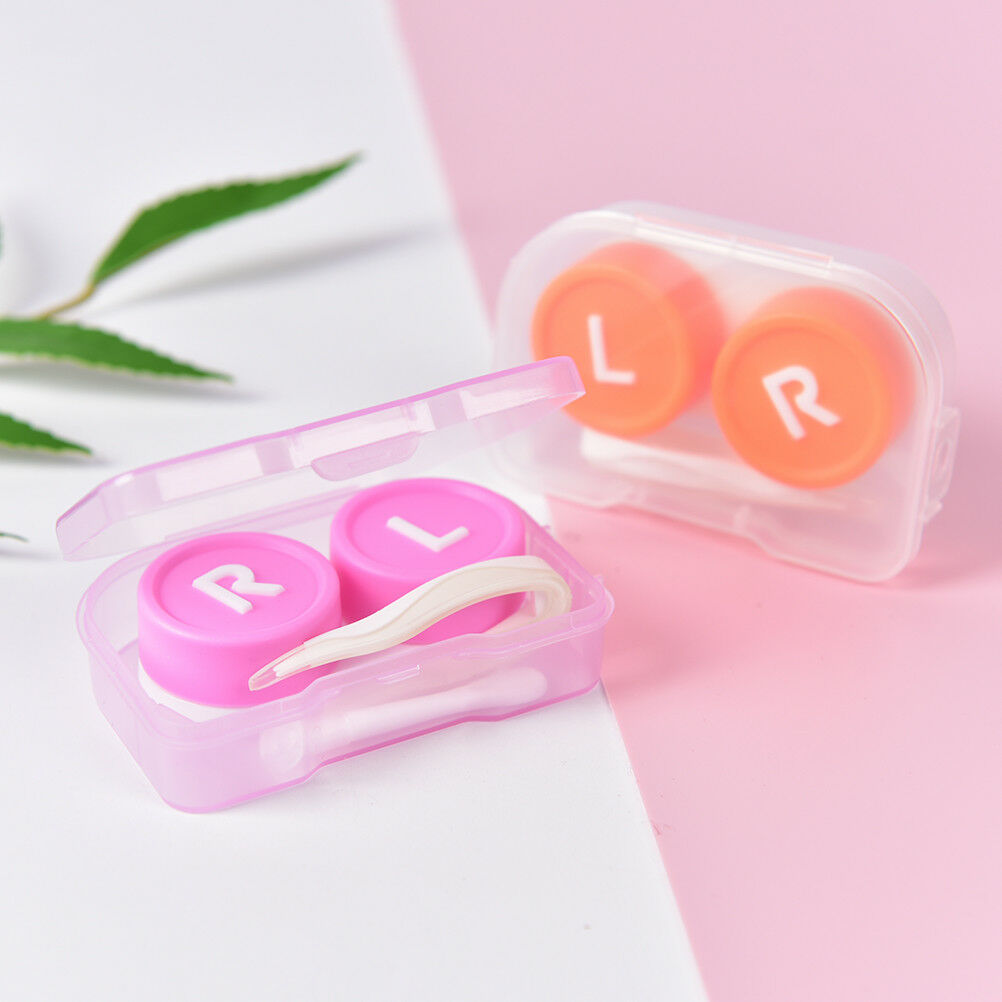 Simple Transparent Clear Portable Contact Lens Case Storage Box Holder Conta Pb