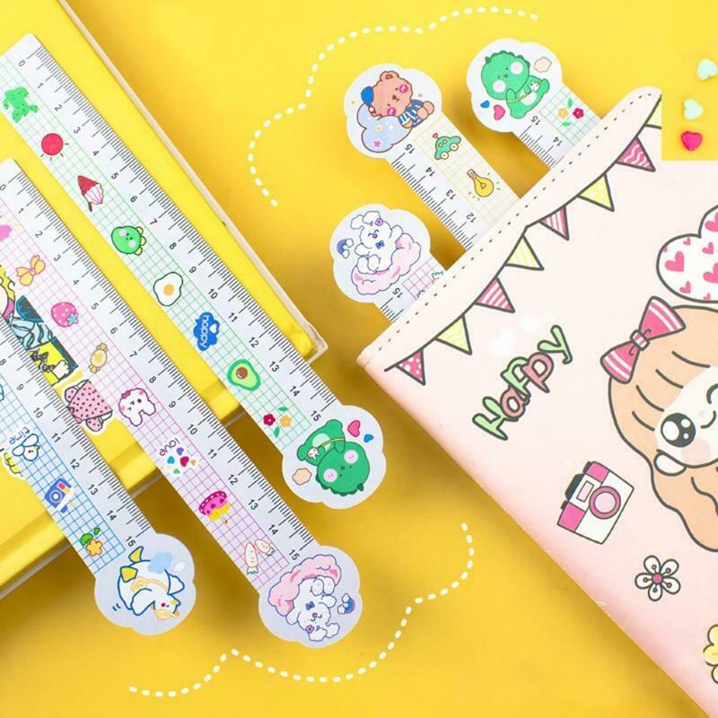 2PCS Cartoon Magnetic Ruler Magnetic Bookmark Set for Boys Girls Randomly Type