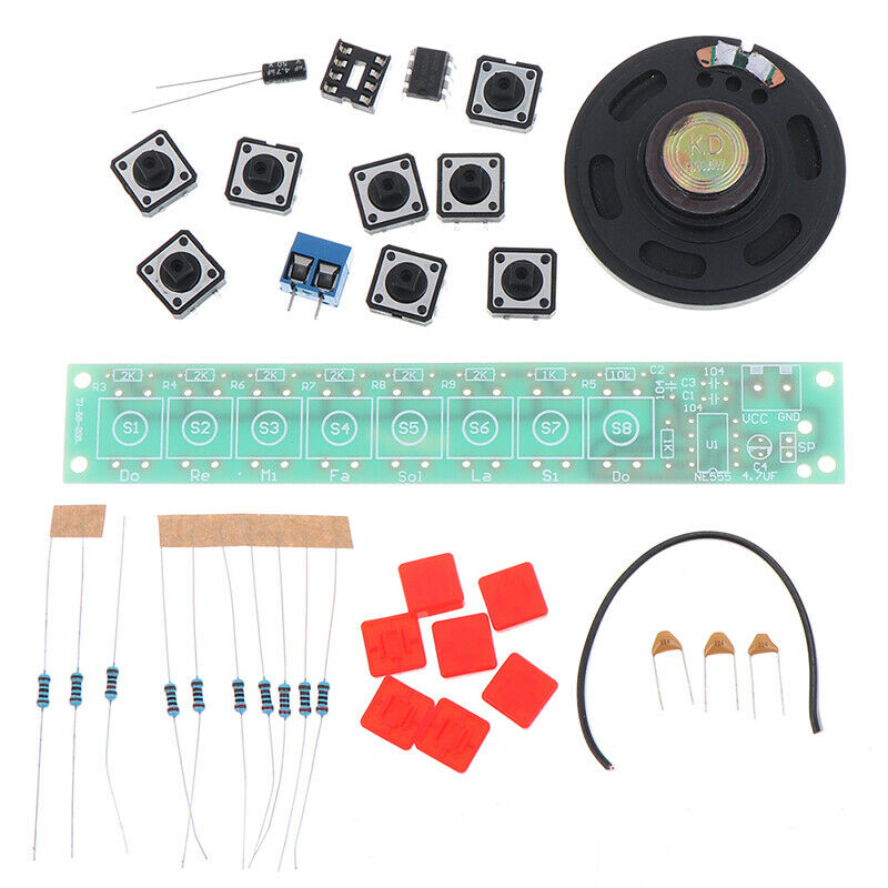 1 set DIY Kit NE555 Component Electronics Piano Organ Module Battery Box WF