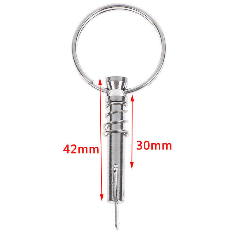 1pcs 6.3mm Stainless Steel Quick Release Pin ring for Boat Top Deck Hinge MaY1