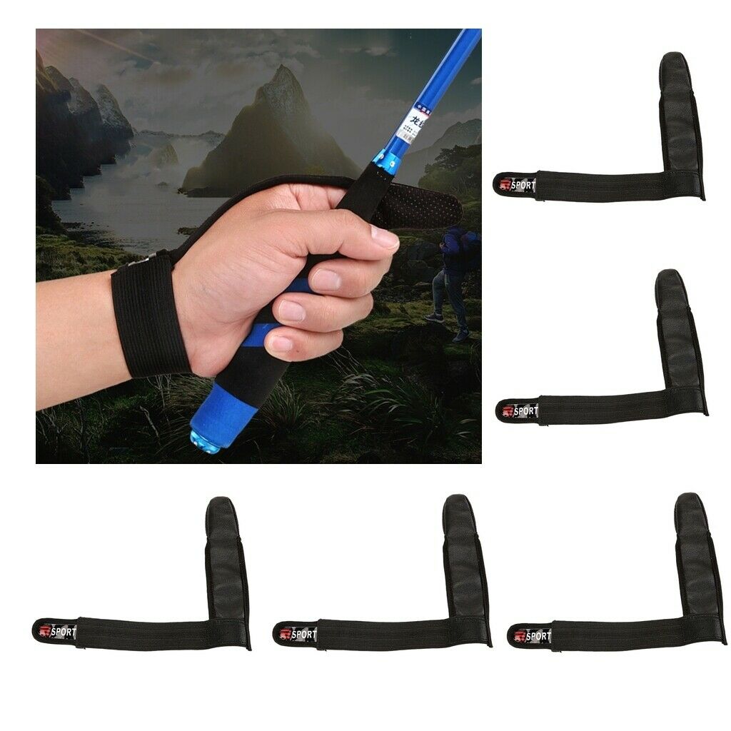 5Pcs Casting Fishing Glove Index Protector PU Leather for Braided Line