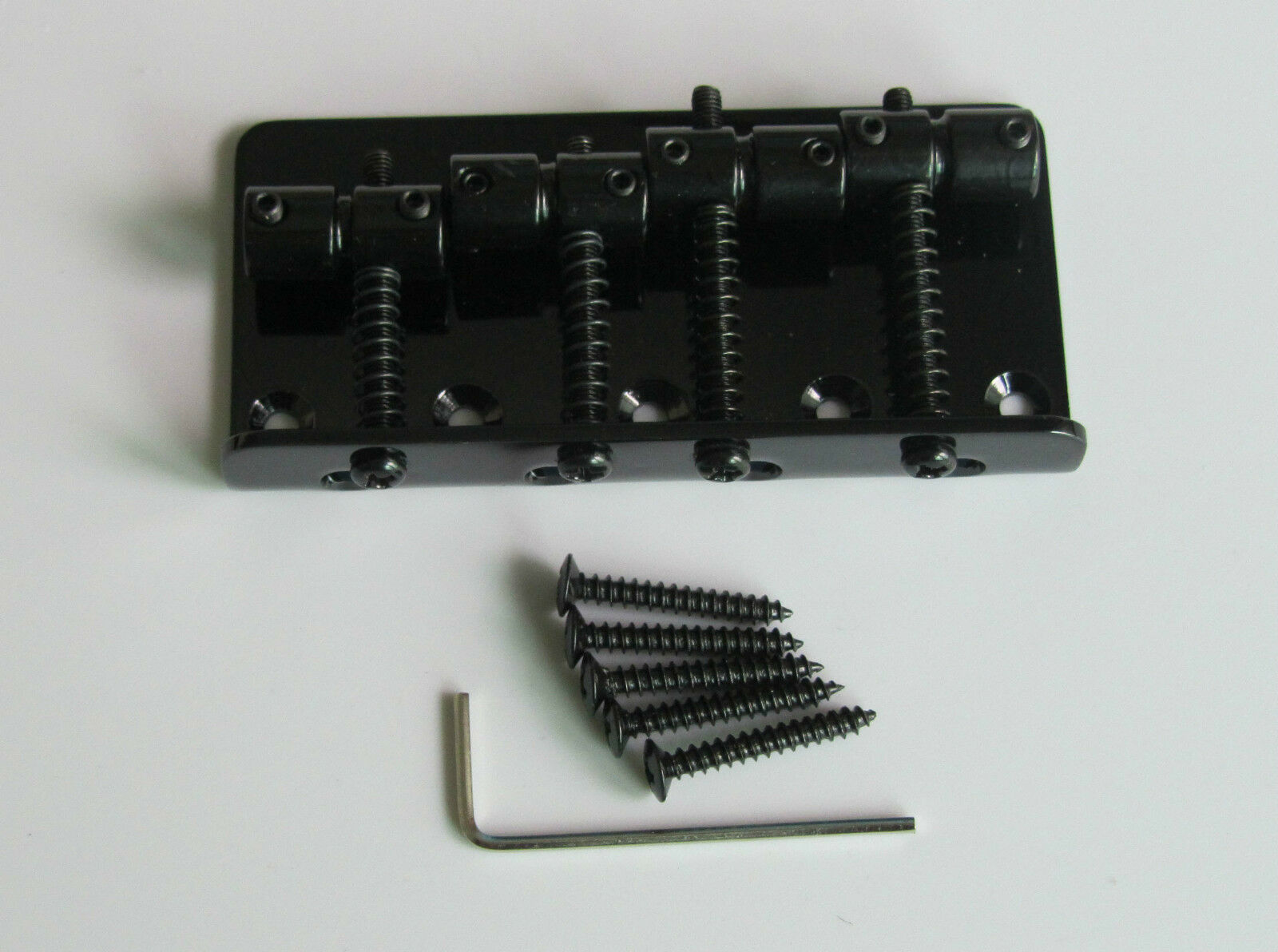 Black 4 String Electric J Bass or P Bass Bridge for Jazz/Precision Bass Guitar