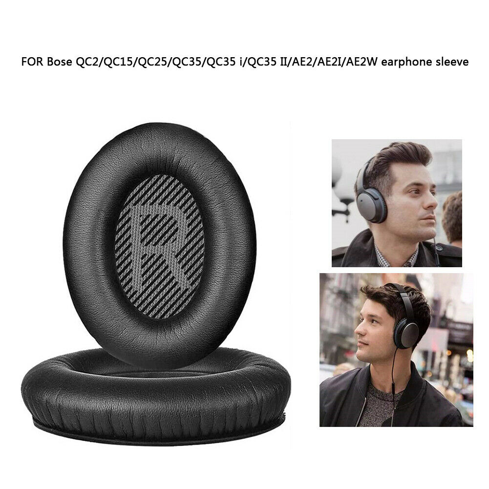 1 Pair Leather Foam Headphone Replacement Ear Pads for Bose QC2 QC15 QC25 @