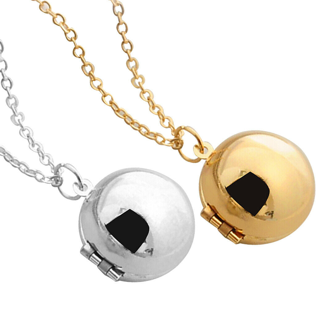 Lots 2 Alloy Necklace Message Ball Locket Necklace Chain Necklace Jewelry