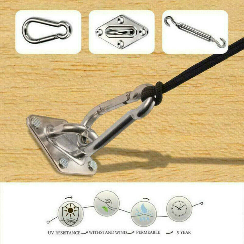 6mm Stainless Steel Shade Canopy Sun Sail Fixing Fittings Hardware Accessory Kit
