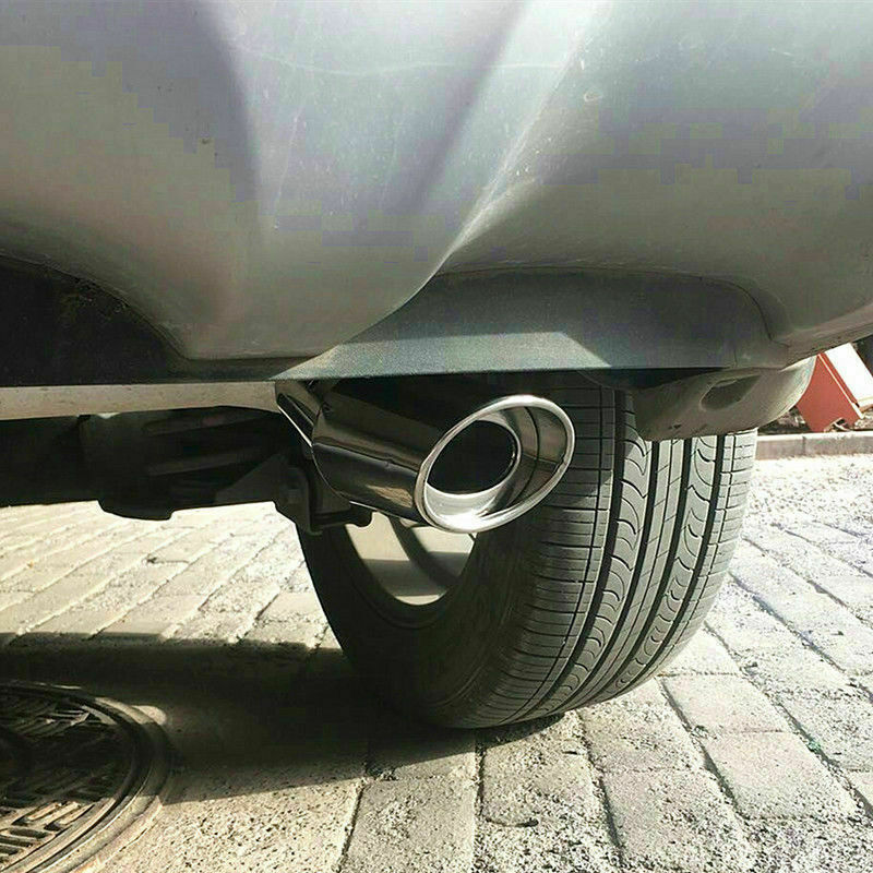 1X Universal Chrome Stainless Steel Car Exhaust Pipe Tail Muffler Tip 38-145mm