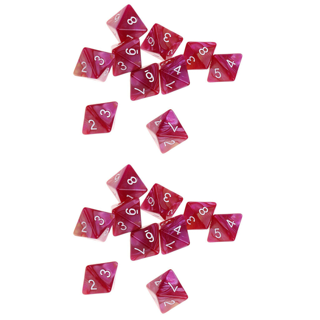 Multi-sided Dice Polyhedral Dice D8 For D&D RPG MTC Table Games Pack Of 20
