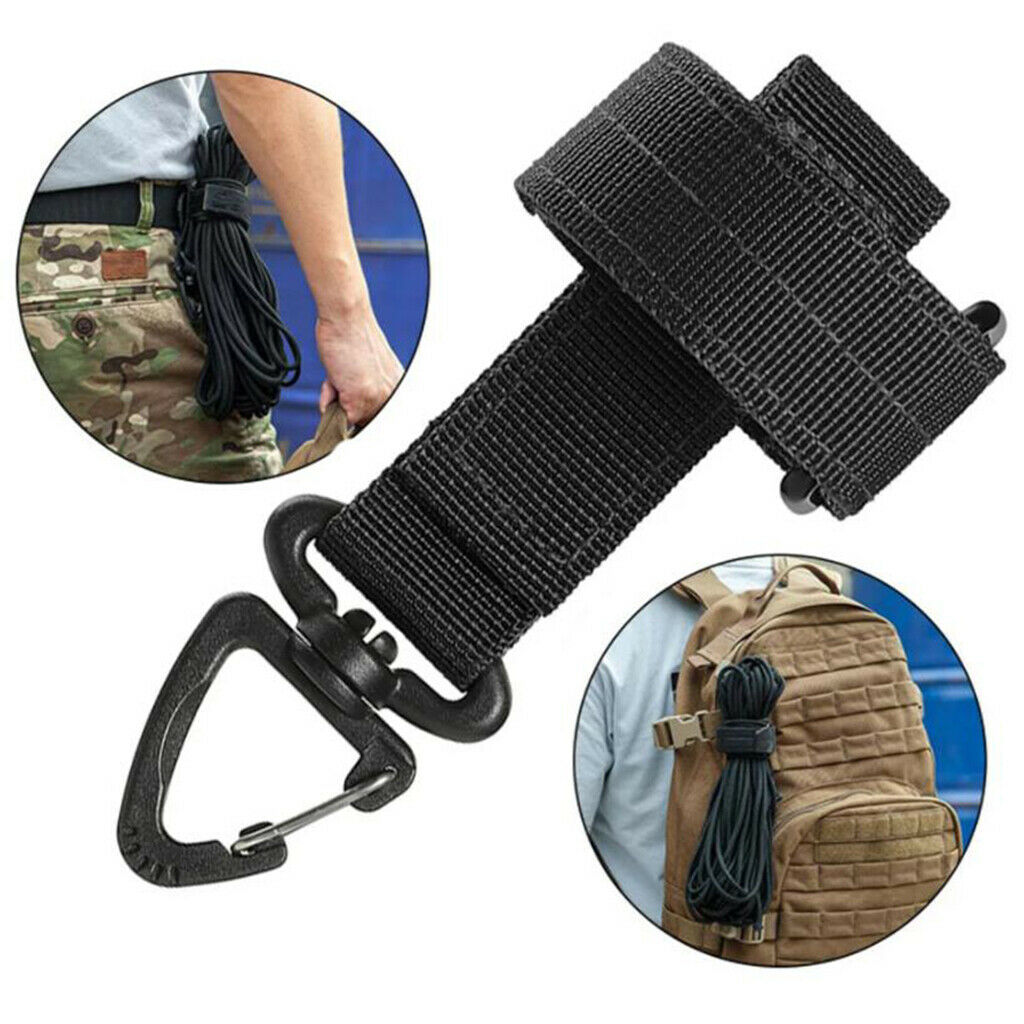 3X Glove Holder Strap Grabber Hiking Climbing Belt Rope Hanger Hook Black