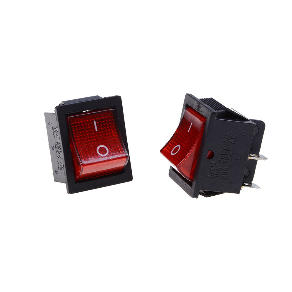 2x/Lot Red 4 Pin Light On/off Boat Button Switch 250V 15A Y1