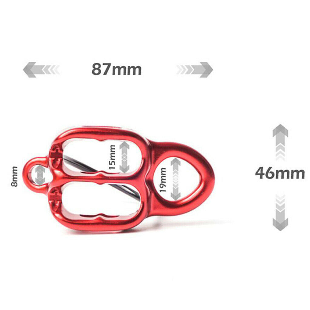 Rock Climbing Rappel Belay ATC Guide Belaying Device for 8-13mm Rope Red