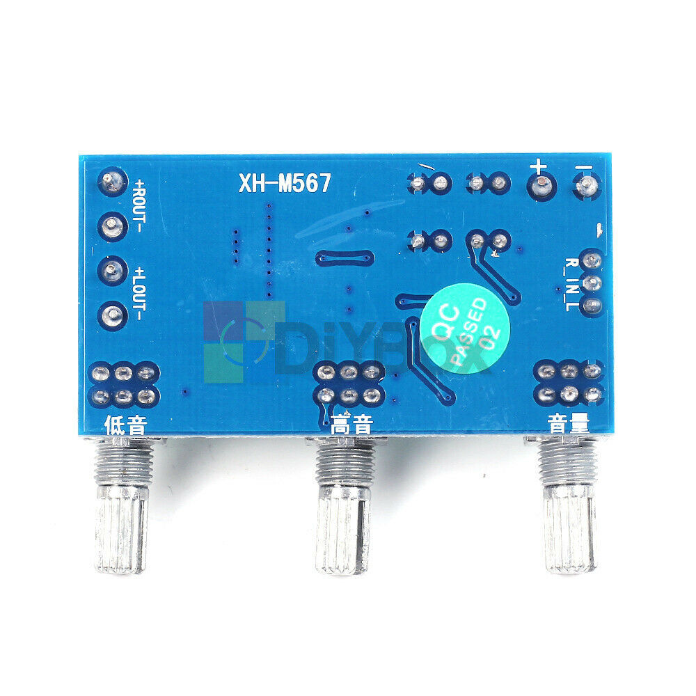 TPA3116D2 DC 12V 24V 80Wx2 Dual Channel Digital Treble Bass Pre Amplifier Board