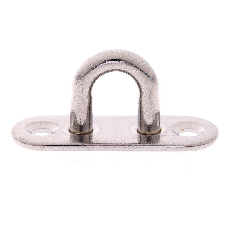 4pcs 5mm 304 Stainless Steel Oblong Pad Eye Plate Staple Ring H fbM Qx