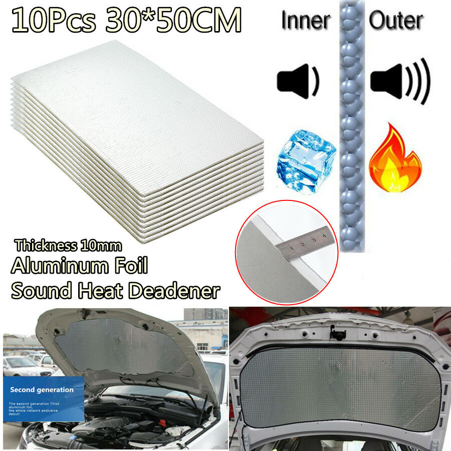 10x10mm Car Firewall Sound Deadener Heat Insulation Deadening Mat Pad forVehicle