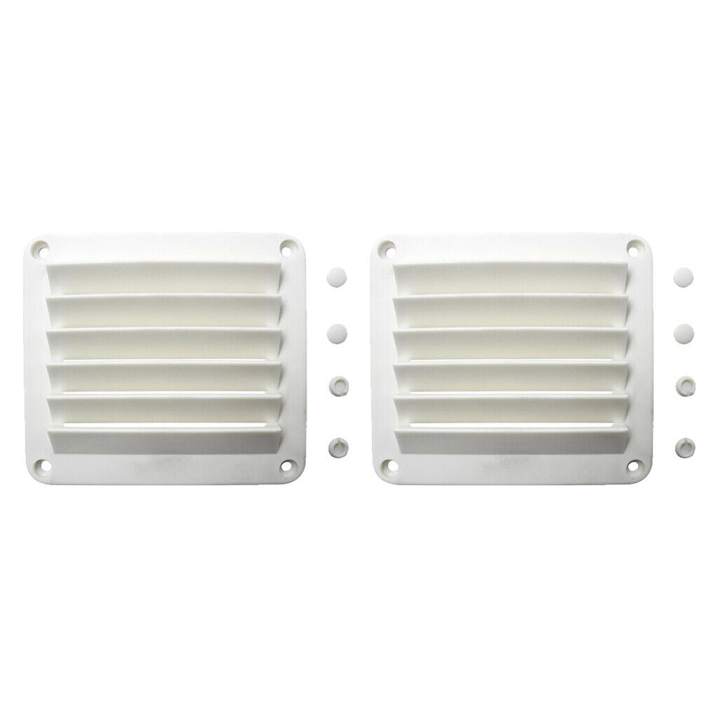 2pcs 5-1/2 x 4-7/8 inch Hose Intake Louvered Vent for Marine Boats - Rectangular