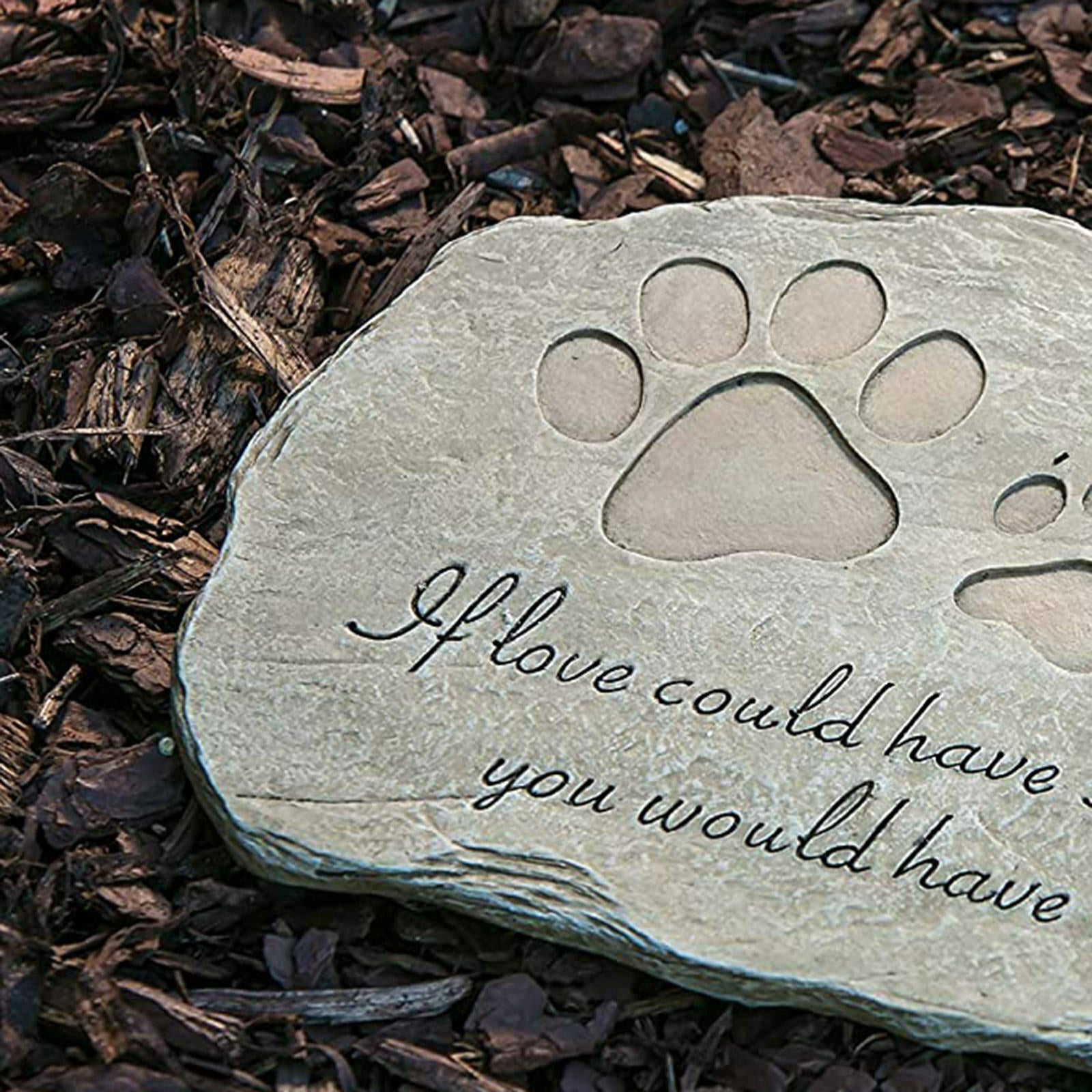 Pet Memorial Stone Weatherproof Dog Grave Marker Puppy Tombstone Ornament