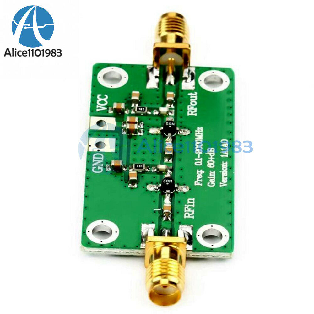 0.1-2000MHz Gain 60dB RF Broadband Amplifier Module LNA Board LNA 0.1~2GHZ