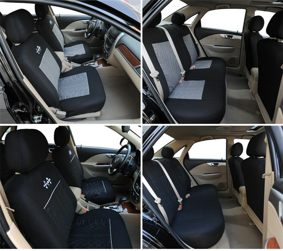 5 Seats Full Set Universal Sports Car Seat Cover Protector Interior Accessories