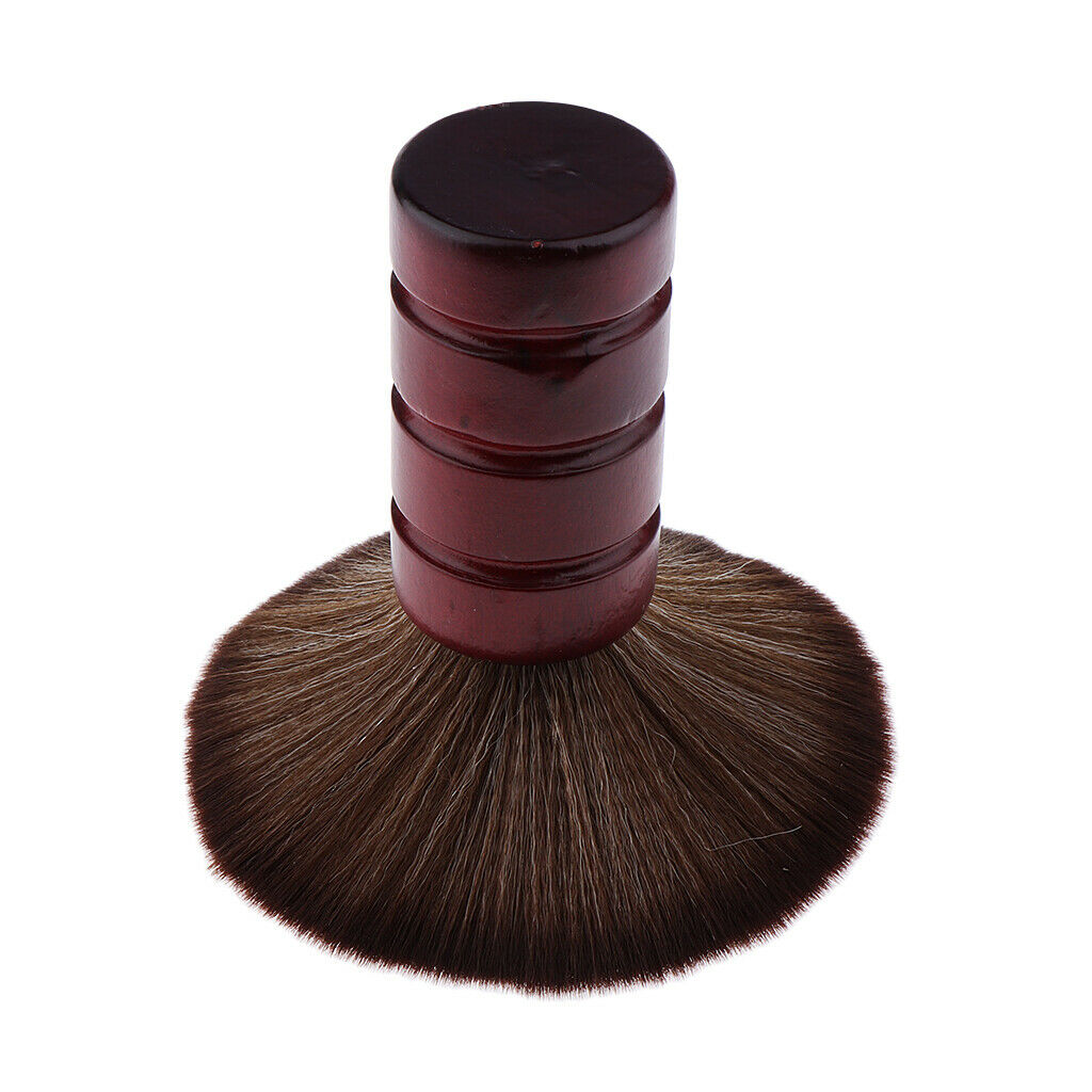 Large Hair Cutting Neck Duster Brush Professional Barber Natural Fiber Wooden