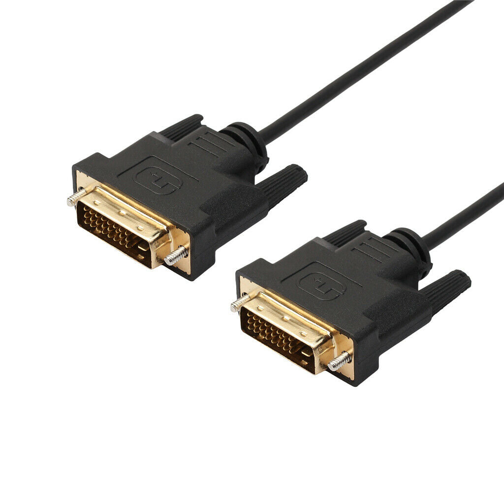 DVI-D Dual Link 24+1 M/M Extension Cable Lead For PC Monitor Projector 5m