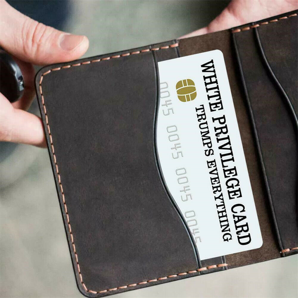 Novelty Classic White Privilege Card Gag Wallet Size Collectable Laminated Craft