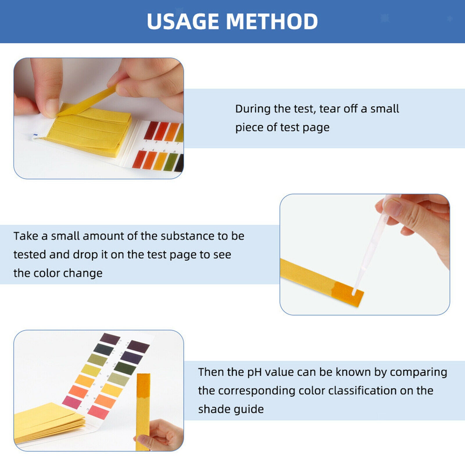 20x pH 1-14 Test Paper Universal Strip Tester for Urine Acidity Alkalinity