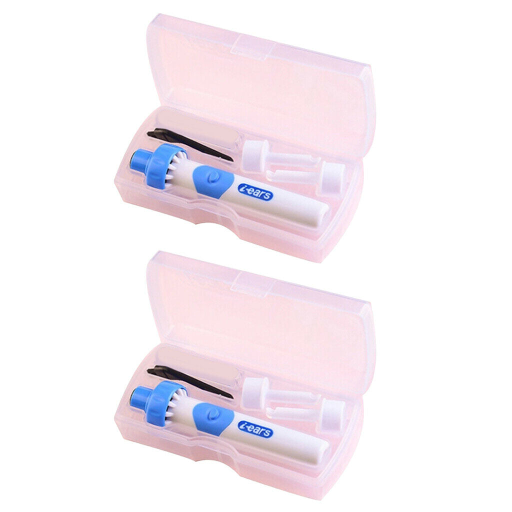 2pcs Electric Ear Wax Dirt Remover Kit Ear Wax Vacuum Cleaner Replacements