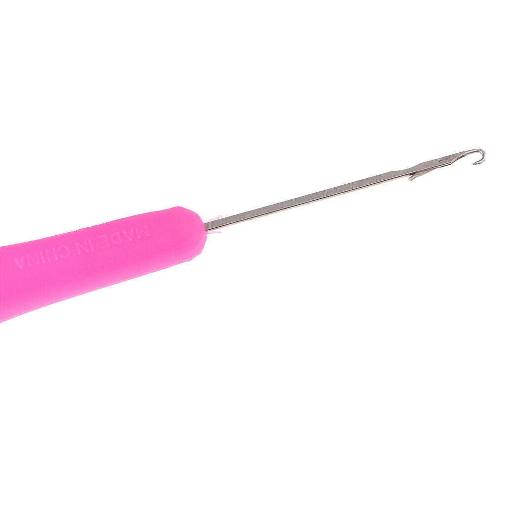2x Latch Hook Crochet Weaving Needle Hair Extension Knitting Interlock Tools