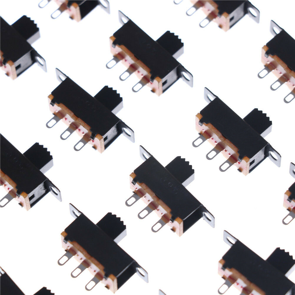 Black 20Pcs 5V 0.3A Ss12F32 Mini Spdt Slide Switch For Small Diy Power~ee W4 SJ