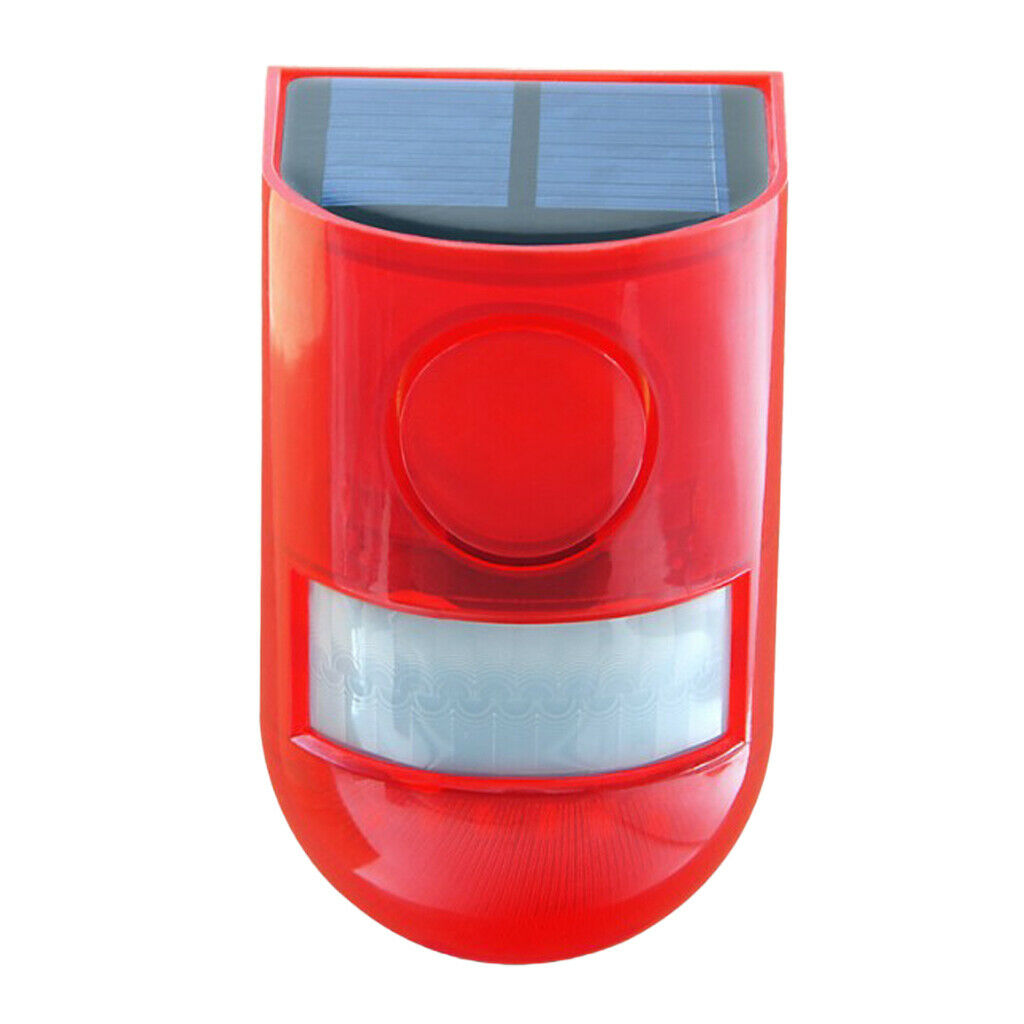 3pcs Solar Powered Sound Alarm Alert Light Flashing Light Alarm System