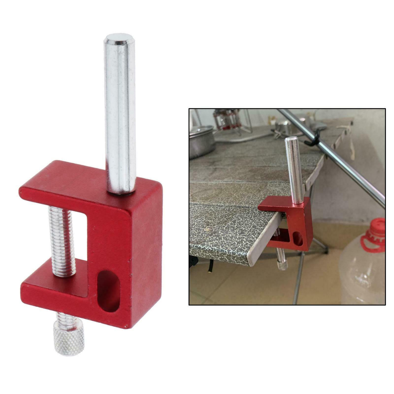 Foldable Lamp Pole Stainless Steel Hanger Hook Stand Fixed Clip
